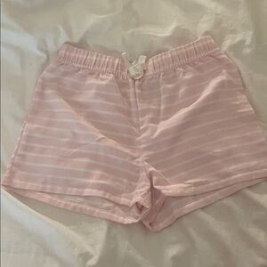 Pink Striped kids Pajama Shorts